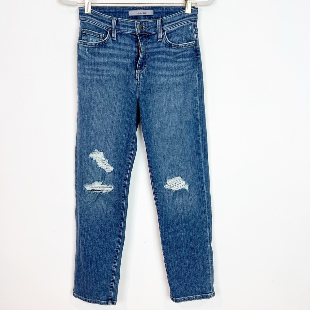 JOE’S DISTRESSED STRAIGHT LEG JEANS 10” RISE WOMENS SZ 25